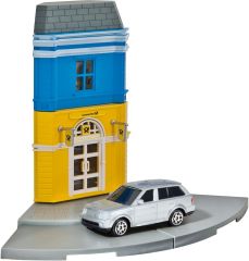 HER800082 - Coffret avec poste allemande et voiture 4x4  LAND ROVER Sport couleur gris