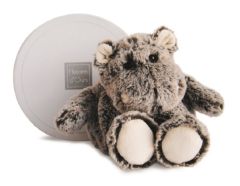 HO2575 - Peluche 20 cm de la gamme BOULIDOUX - Hippo de couleur marron chiné