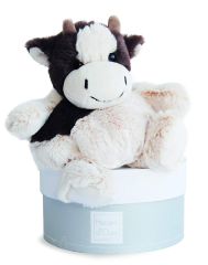 HO2583 - Peluche de la gamme BOULIDOUX - Vache de couleurs Beige et Marron