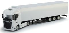HOL1-041201 - Camion 4x2 SCANIA S Serie avec semi fourgon 3 essieux