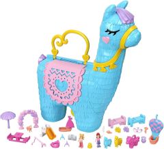 MATHHX74 - Figurines et accessoires Polly Pocket – Lama surprise – Soirée pyjama
