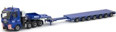 IMC31-0028 - Camion 8x4 MAN TGX aux couleurs MSG et remorque surbaissée extensible 7 essieux NOOTEBOOM