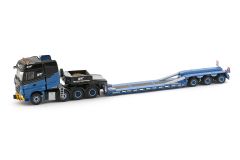 IMC33-0058 - Camion 8x4 MERCEDES BENZ Arocs Bigspace et remorque GOLDHOFER surbaissée 3 essieux aux couleurs transport H2