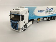 ELI116576 - Camion SCANIA S450 avec remorque fourgon de la société PROVENCE DISTRIBUTION