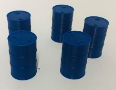 IP09 - Set de 5 Fût 220L en miniature de couleur Bleu