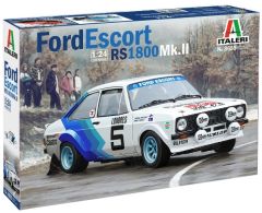 ITA3655 - Voiture de rallye FORD Escort RS1800 MK II en kit à peindre et à assembler peintures et colle non incluses