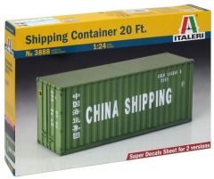ITA3888 - Container de 20 pied aux couleurs China Shiping en kit à peindre et à assembler peintures et colle non incluses