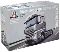 ITA3905 - Camion 4x2 solo MERCEDES Actros Gigaspace MP4 en kit à peindre et à assembler peintures et colle non incluses