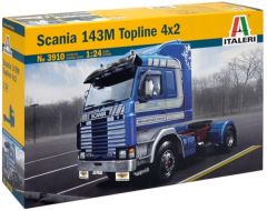 ITA3910 - Camion 4x2 SCANIA 143M Topline aux couleurs transport Polmack en kit à peindre et à assembler peintures et colle non incluses