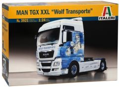 ITA3921 - Camion 4x2 solo MAN TGX XXL  aux couleurs Wolf Transporte en kit à peindre et à assembler peintures et colle non incluses