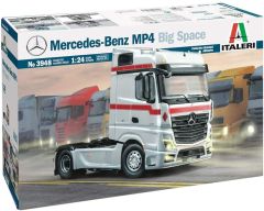 ITA3948 - Camion 4x2 solo MERCEDES Actros MP4 Big Space en kit à peindre et à assembler peintures et colle non incluses