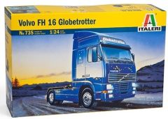 ITA735 - Camion 4x2 solo VOLVO FH16 Globetrotter en kit à peindre et à assembler peintures et colle non incluses