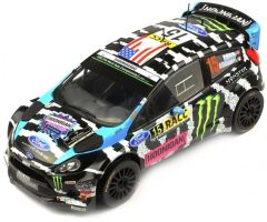 IXO18RMC017 - Voiture du rallye de Catalogne de 2014 FORD Fiesta RS WRC n°15 équipage K Block-A Gelsomino