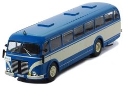 Autocar de ligne SKODA 706 RO de 1947 de couleur bleu et blanc