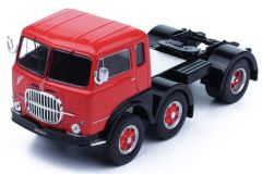IXOTR027 - Camion solo 6x2 FIAT 690 TI de 1961 à cabine rouge chassis couleur noir