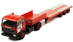 IXOTTR012 - Camion 4x2 DAF 2800 de 1978 avec remorque 3 essieux portes engins aux couleurs Mammoet