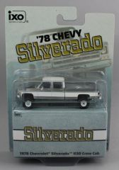 IXO-IA64007GRISE - Voiture sous blister de 1978 couleur grise et blanche - CHEVROLET Silverado K30 Double Cabine
