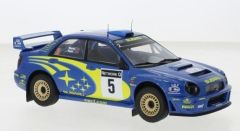 IXO24RAL026A - Voiture de RALLYE DE GRANDE BRETAGNE 2001 couleur bleu -  SUBARU IMPREZZA S7 n°5 BURNS/REID