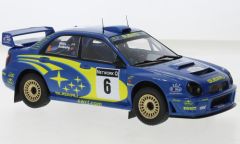 IXO24RAL026B - Voiture de RALLYE  DE GRANDE BRETAGNE 2001 couleur bleu - SUBARU IMPREZZA S7 n°6 SOLBERG/MILLS