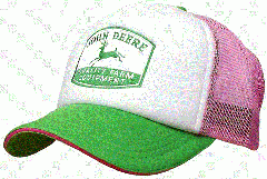 JA2308-0697-PK - Casquette pour femme JOHN DEERE de couleur blanche rose et verte
