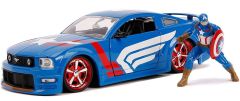 JAD31187 - Voiture avec figurine Captain America – FORD Mustang GT de 2006