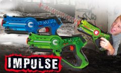 JAM410036 - Set de 2 Pistolets Laser de couleur vert et bleu