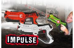 JAM410037 - Set de 2 Pistolets Laser de couleur Blanc et orange