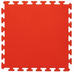 JAM460419 - Set de 4 Tapis 50 x 50 cm puzzle de couleur Rouge