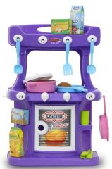 JAM460427 - Set de cuisine - cuisinière de couleur violette , ustensiles et accessoires