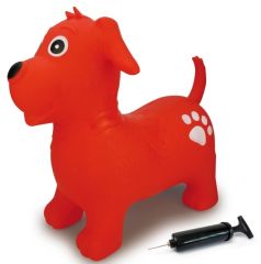 JAM460454 - Chien rebondissant avec pompe de couleur rouge