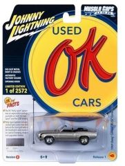 JLMC032B-F - Voiture sous blister de la série MUSCLE CARS 2023 - CHEVROLET Camaro RS/SS Cabriolet de 1969 couleur grise