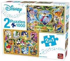 KING55920 - 2 Puzzles de DISNEY 1000 Pièces