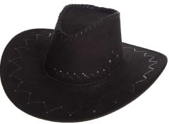 Accessoire pour Adultes - Chapeau de cow-boy de couleur Noir