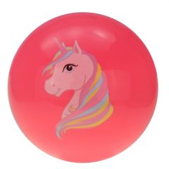 Jouet - Ballon gonflable de couleur rose avec un motif de Licorne mesure : 20 cm
