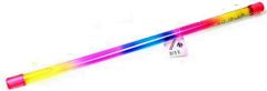 LPB33418 - Jouet pour fille - Bâton majorette avec liquide pailletés de couleur Arc en ciel Longueur : 45 cm
