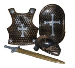 LPE52010 - Jouet enfants - Set de chevalier - contient : une armure, une épée, un casque et un bouclier
