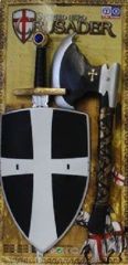 LPE52276N - Set de chevalier Contient : une Armure de couleur noir et argent , une épée et une Hache pour jouer