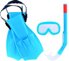 LPEO91928A - Accessoires pour enfant de 3 à 6 ans - Set de Tuba , Palmes et Masque de couleur Bleu