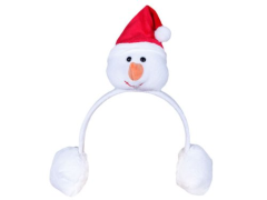 Accessoire pour enfant - Chauffe oreilles avec Bonhomme de neige tout doux