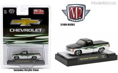M2M-31500MJS63 - Voiture de 1990 couleur blanc, noir et vert - CHEVROLET C1500 Silverado Pick-up