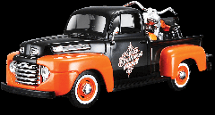 MST32180 - Pick-up avec moto Harley Davidson - FORD F-1