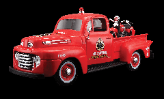 MST32191 - Pick-up pompier avec moto HARLEY DAVIDSON de 1936 – FORD F-1
