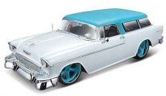 MST32613WH - Voiture de 1955 couleur blanche – CHEVROLET Nomad custom