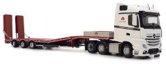 MAR2020MF - Coffret MASSEY FERGUSON - Camion avec porte engins - MERCEDES Actros 6x2 - 250 Pièces