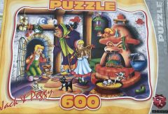 MAX6000102 - Puzzle du dessin animé JACK et PEGGY Contient:600 Pièces 48.5x33.5cm
