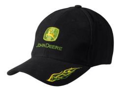 MCJ099399075 - Casquette de couleur noir JOHN DEERE -  flammes