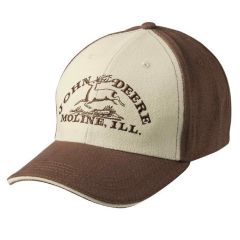 MCJ099399090 - Casquette Moline de couleur marron et beige JOHN DEERE