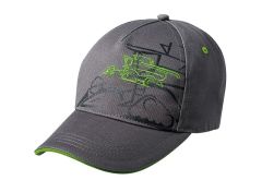 MCJ099399103 - Casquette de couleur grise avec une moissonneuse JOHN DEERE