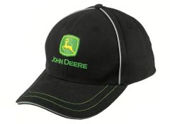 MCJ099399LSB - Casquette de couleur Noire et verte avec logo presse a balle JOHN DEERE