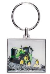 MCJ099782000 - Porte clés en métal avec photo tracteur JOHN DEERE 9XR